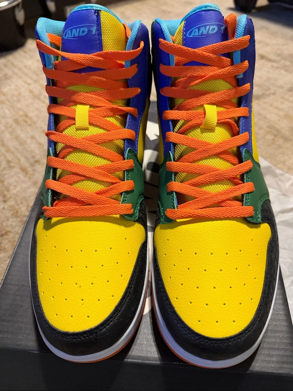 NWT AND1 Slam Mid TPR Multicolor High-Top Men's Sneakers Size 11